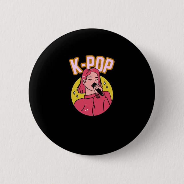 Badge Rond 5 Cm Musique K-Pop (Devant)