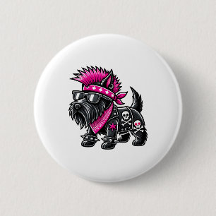 Badge Rond 5 Cm Musique Punk Scottish Terrier