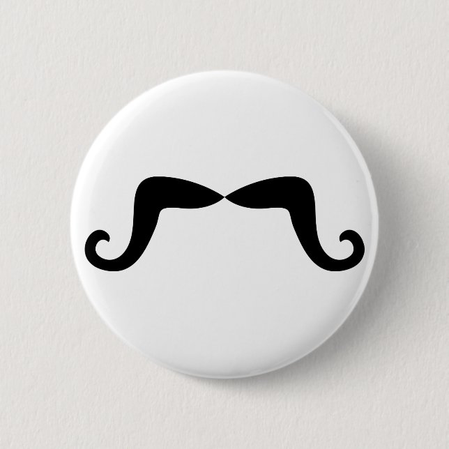 Badge Rond 5 Cm Mustache Button (Devant)