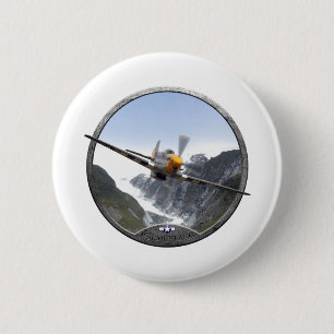 Badge Rond 5 Cm Mustang P-51