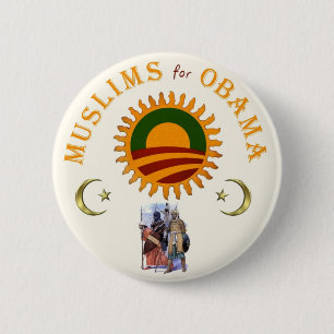 Badge Rond 5 Cm Musulmans pour Obama
