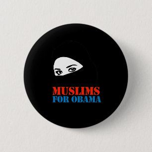 BADGE ROND 5 CM MUSULMANS POUR OBAMA
