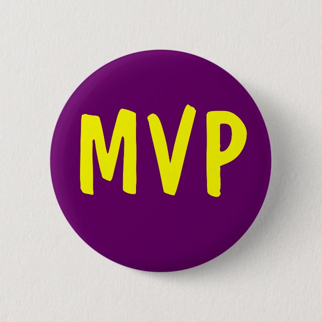Badge Rond 5 Cm MVP - La plupart de joueur précieux (Devant)