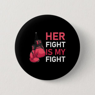 Badge Rond 5 Cm My Fight Breast Cancer Awareness Fami