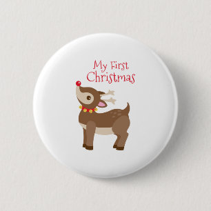 Badge Rond 5 Cm My First Christmas