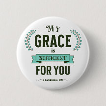 My Grace is Sufficient Scripture Teal