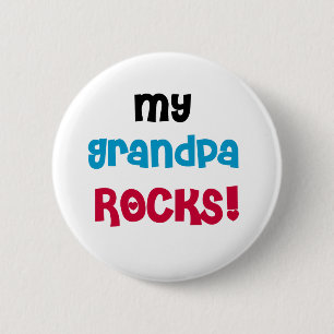 Badge Rond 5 Cm My Grand-pa Rocks Tshirts et cadeaux