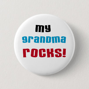 Badge Rond 5 Cm My Grandma Rocks T-shirts et cadeaux