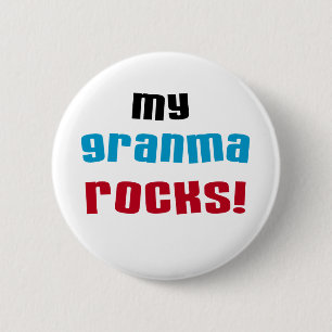 Badge Rond 5 Cm My Granma Rocks T-shirts et cadeaux