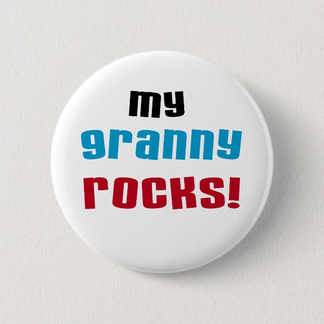 Badge Rond 5 Cm My Granny Rocks T-shirts et cadeaux (Devant)