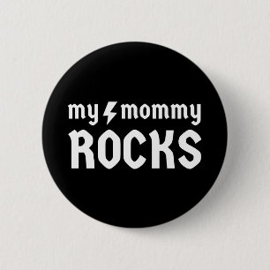 Badge Rond 5 Cm My Maman Rocks