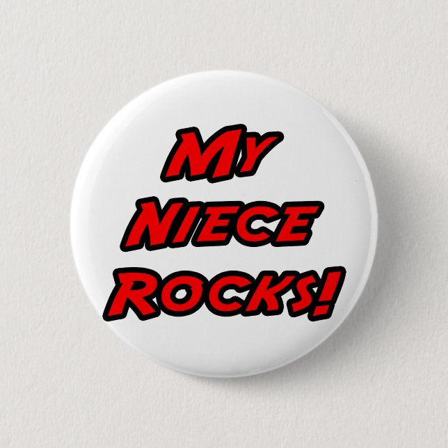 Badge Rond 5 Cm My Niece Rocks (Devant)