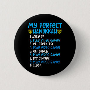 Badge Rond 5 Cm My Perfect Hanoukka Video Game Chanukah Jew Men Bo