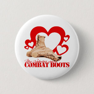 Badge Rond 5 Cm My Valentine Wears Combat Boots