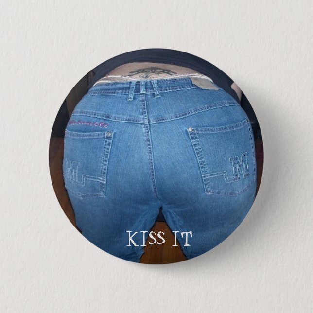 BADGE ROND 5 CM MYBUTT, L'EMBRASSENT (Devant)