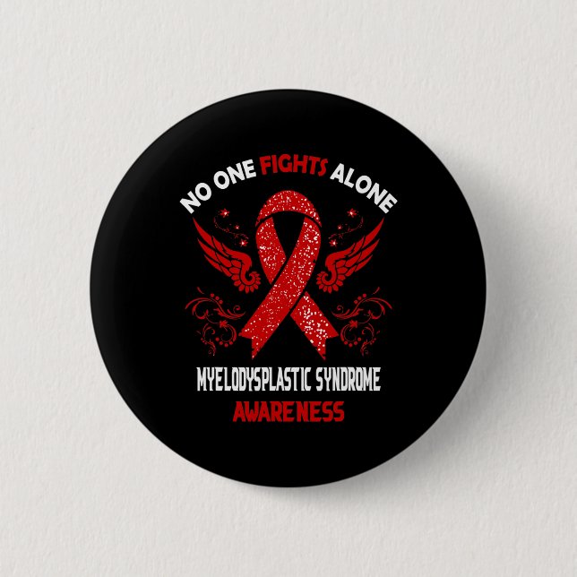 Badge Rond 5 Cm Myélodysplastie Syndrome Mds Sensibilisation (Devant)