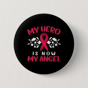 Badge Rond 5 Cm Myélome Multiple Sensibilisation Mon Héros Est Mai