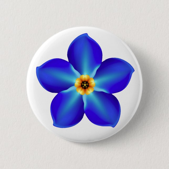 Badge Rond 5 Cm Myosotis (Devant)