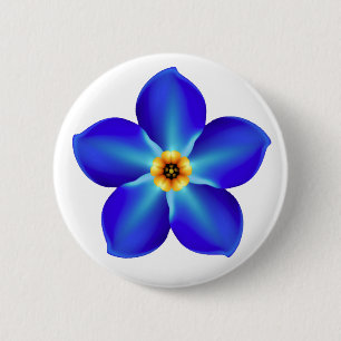 Badge Rond 5 Cm Myosotis