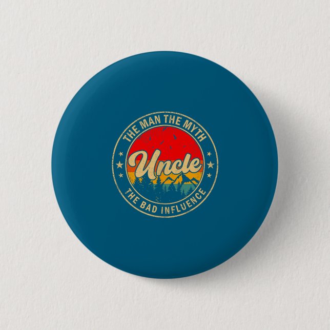 Badge Rond 5 Cm Mythe de l'oncle minimal Mauvaise Influence (Devant)