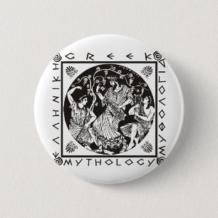 Badge Rond 5 Cm Mythologie grecque - noir