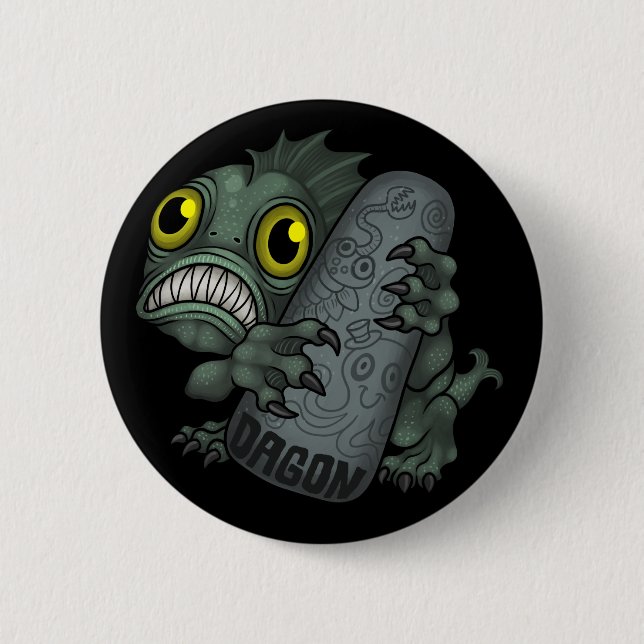 Badge Rond 5 Cm MYTHOS : Dagon (Devant)