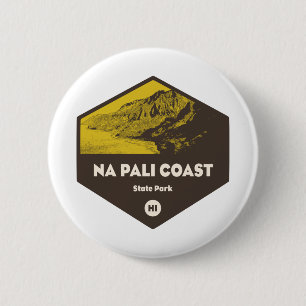 Badge Rond 5 Cm Nā Pali Coast State Park Hawaii