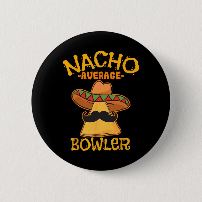 Badge Rond 5 Cm Nacho Moyenne Bowler Mexicaine Cinco De Mayo (Devant)