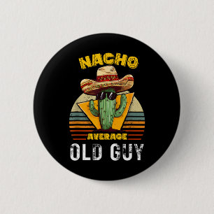 Badge Rond 5 Cm Nacho Moyenne Vieux Guy Funny Mexicain Vintage Cin