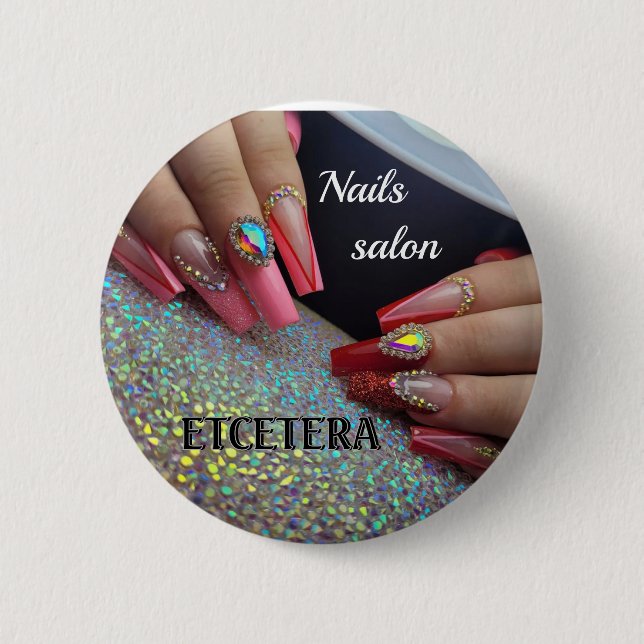 BADGE ROND 5 CM NAIL SALON (Devant)