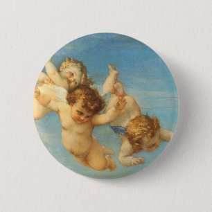 Badge Rond 5 Cm Naissance de Vénus, détails des anges par Alexandr