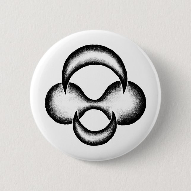 Badge Rond 5 Cm Naissance du croissant (Devant)