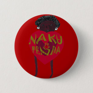 Badge Rond 5 Cm Nakupenda Sana Art Print Swahili Design