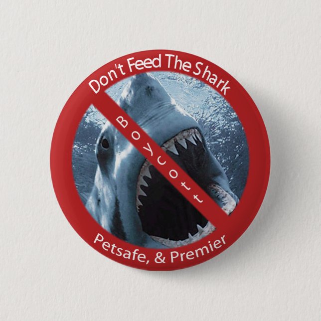 Badge Rond 5 Cm N'alimentez pas le requin (Devant)