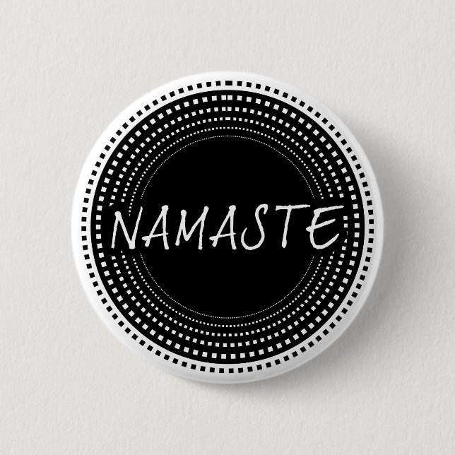 Badge Rond 5 Cm Namaste (Devant)