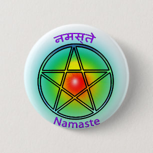 Badge Rond 5 Cm Namaste