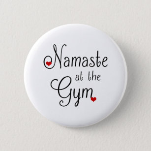 Badge Rond 5 Cm Namaste au Coeur du Gym