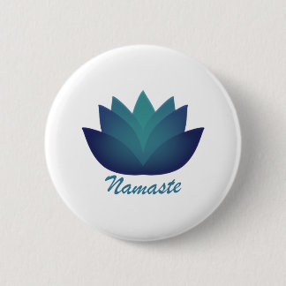 Badge Rond 5 Cm Namaste Lotus Flower