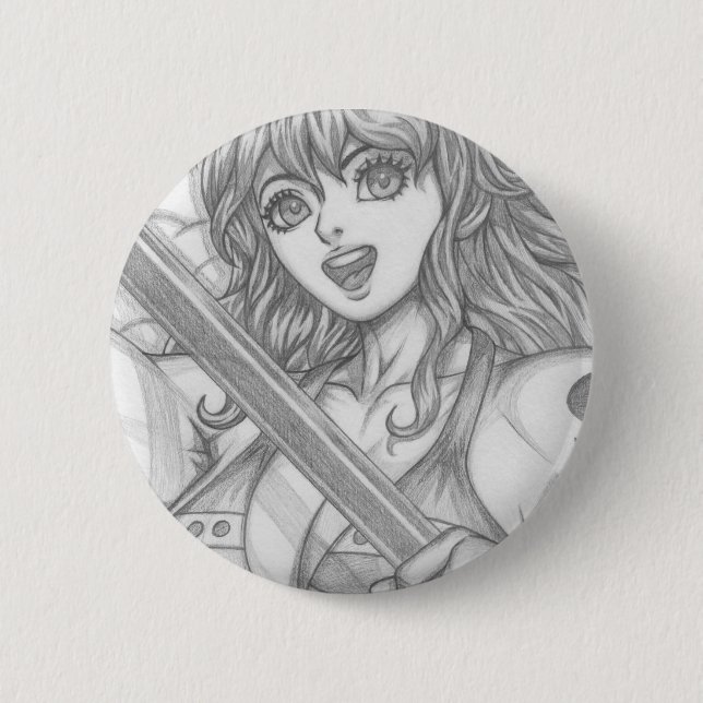 Badge Rond 5 Cm Nami ~ Voleuse de Chat (Devant)