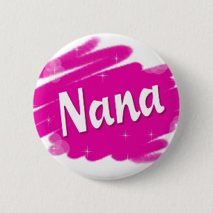 Badge Rond 5 Cm Nana aime le rose