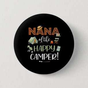 Badge Rond 5 Cm Nana du Happy Camper Premier Anniversaire Camping
