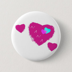 Badge Rond 5 Cm Nana Hearts Pin