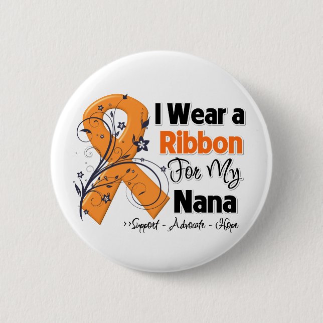 Badge Rond 5 Cm Nana - Ruban de leucémie (Devant)