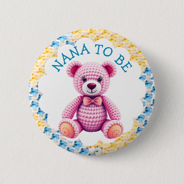 Badge Rond 5 Cm Nana to Be | Boy's Baby Shower (Devant)