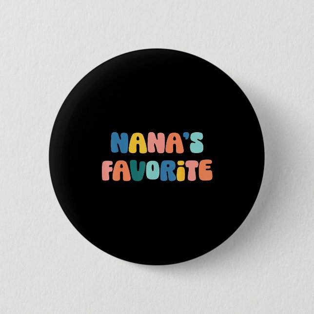 Badge Rond 5 Cm Nana's Favorite Mother's Day Grandma  (Devant)