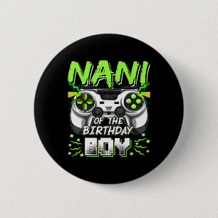 Badge Rond 5 Cm Nani du jeu vidéo de la famille du garçon d'annive
