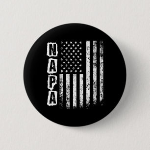 Badge Rond 5 Cm Napa Fête des pères Drapeau américain 4 juillet