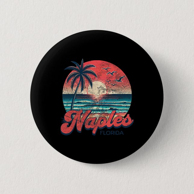 Badge Rond 5 Cm Naples  (Devant)