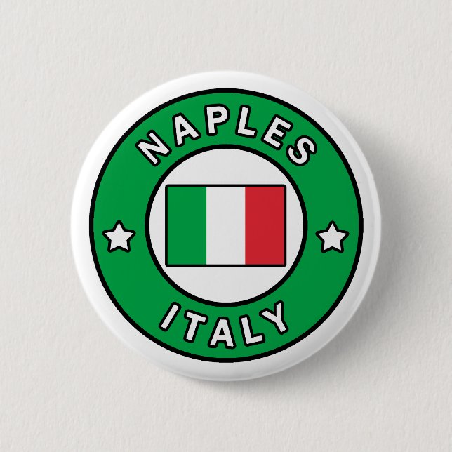 Badge Rond 5 Cm Naples Italie (Devant)