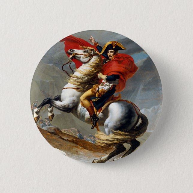 Badge Rond 5 Cm Napoléon Bonaparte Peinture de Jacques-Louis David (Devant)